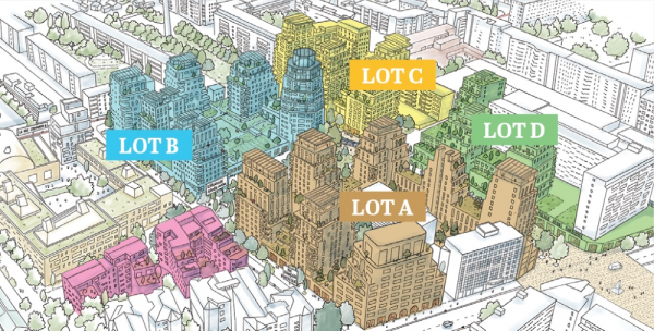 sch&eacute;ma gratte ciel centre ville